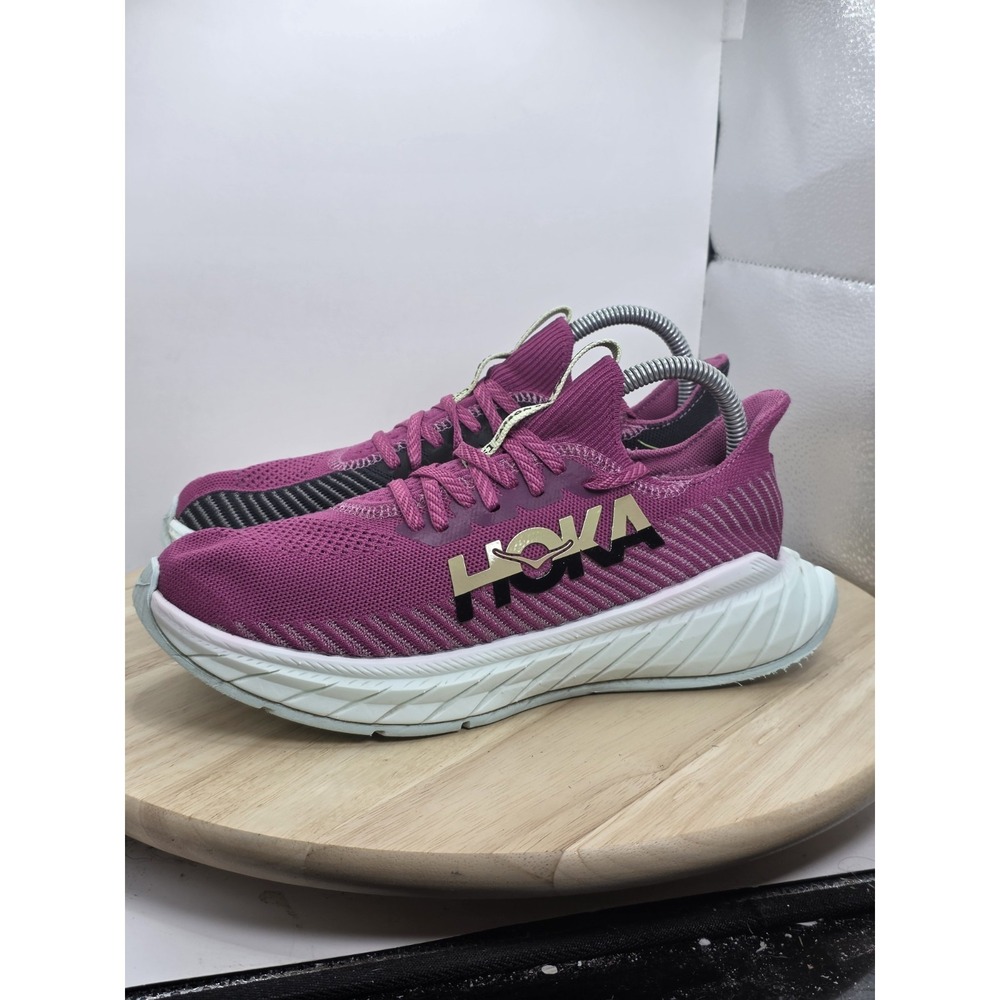 Women Size 7.5 B - Hoka One One Carbon X 3 Purple Running Shoes Comfort Sneakers